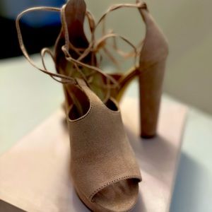 Just fab platform lace up heels size 5.5